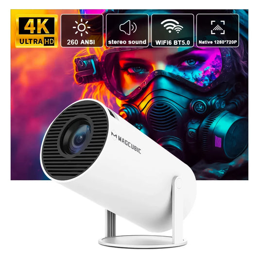 Magcubic 4K Wifi6 Projector Android 11 260 ANSI Dual WIFI Allwinner H713 BT5.0 1280*720P Home Cinema Outdoor portable HY300 Pro